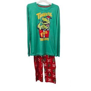 Cat & Jack Boys' 2pc Christmas Dino Long Sleeve Pajama Set